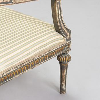 Soffa, gustaviansk, sent 1700-tal.