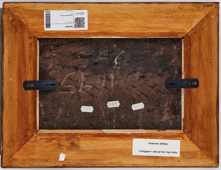 William Anderson, Full-rigger and yacht on the river.