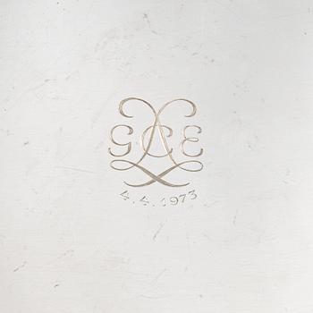 Atelier Borgila, a sterling silver tray, Stockholm 1973.