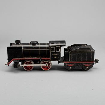 TÅGSET, 4 delar + räls. samt RÄLSBUSS "Autorail", Joustra + räls. 1900-talet första hälft.