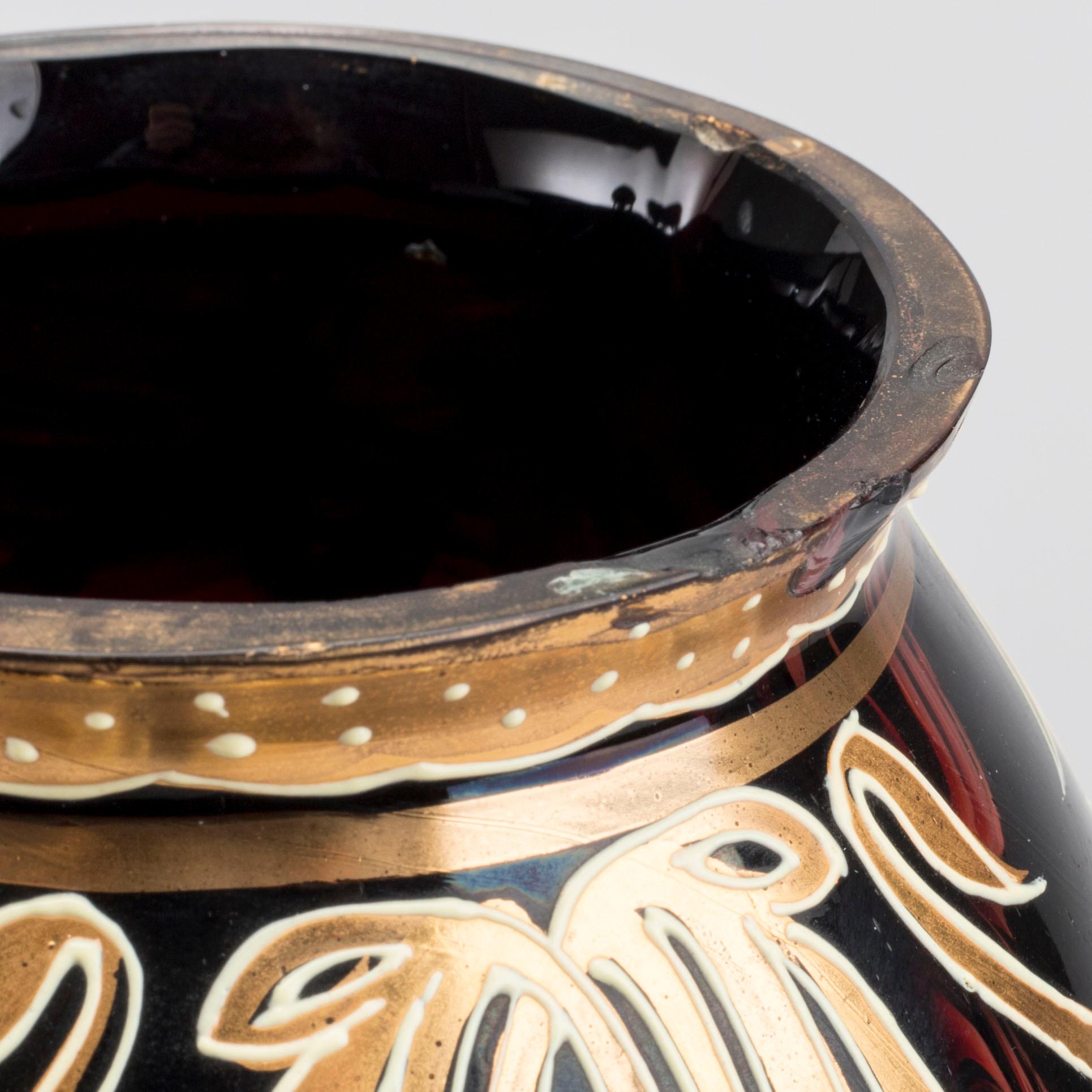 A pair of glas vases, 20th century,