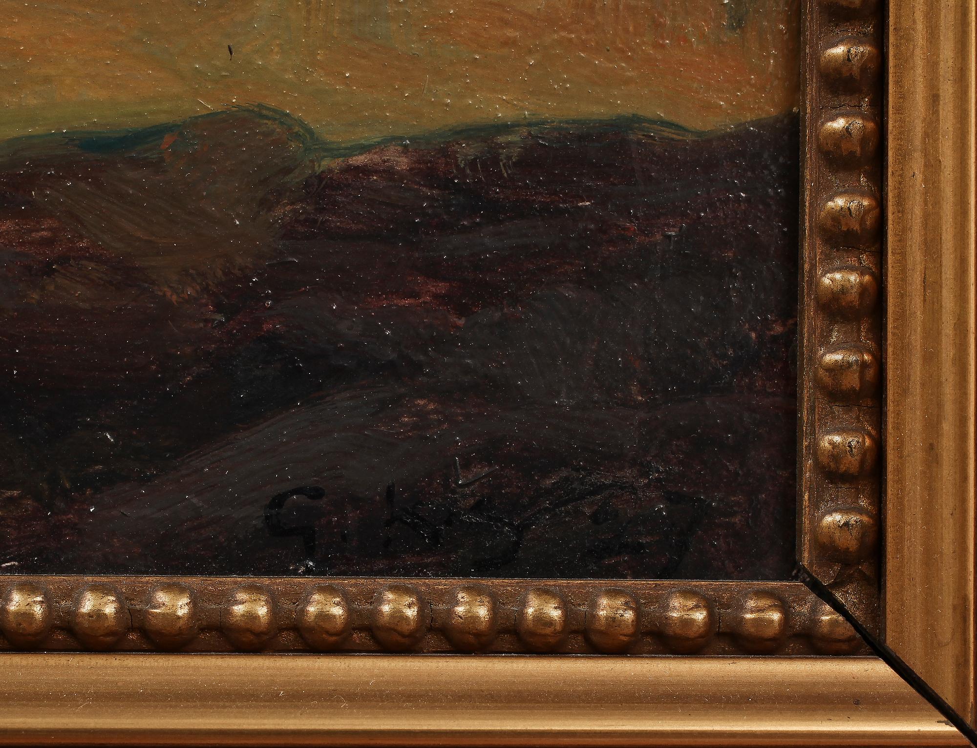 GOTTFRID KALLSTENIUS, olja på pannå, monogramsign o dat 27.