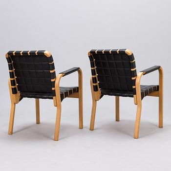 ALVAR AALTO, four late-20th-century '45' armchairs for Artek.
