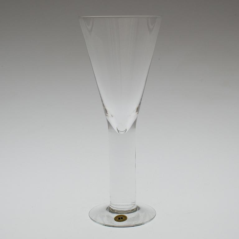 VINGLAS, 12 st, "Basic", Margareta Hennix, Reijmyre Glasbruk.