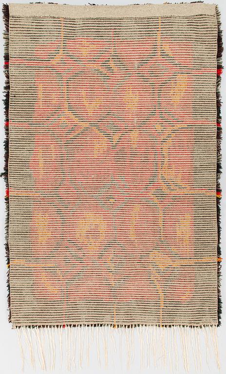 Helena Koskivaara, a Finnish long pile rug of Wetterhoff. Circa 160x115 cm.