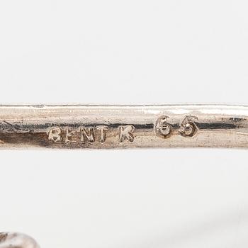 Bent Knudsen, sormus, sterlinghopeaa, Tanska.