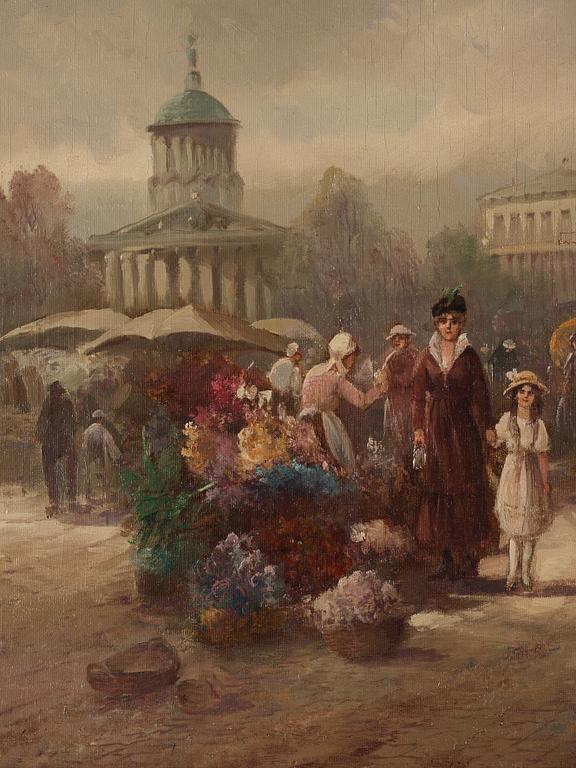 Karl Theodor Wagner, olja på duk, signerad.