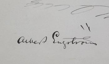 ENGSTRÖM, ALBERT. Tuschteckning, sign.