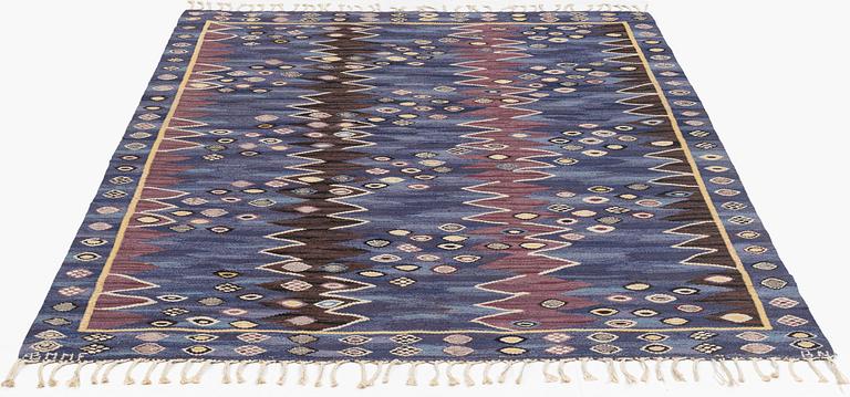 Barbro Nilsson, a carpet, "Snäckorna", tapestry weave, ca 263 x 196 cm, signed AB MMF BN.