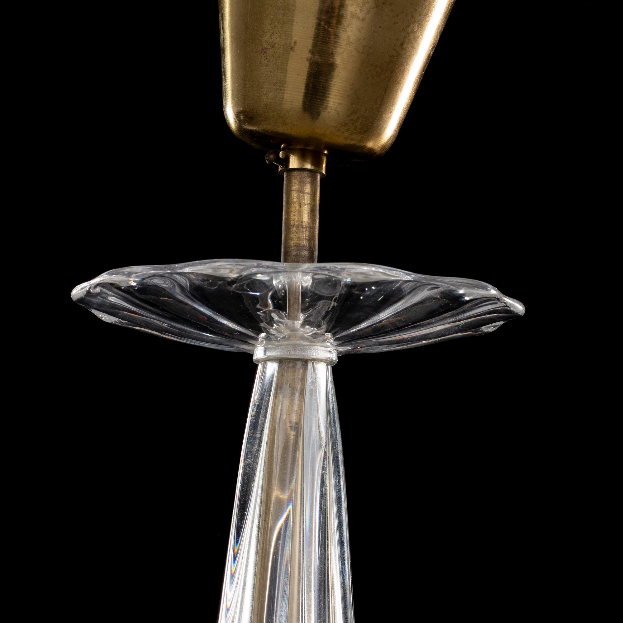 TAKLAMPA Orrefors 1900-talets mitt.