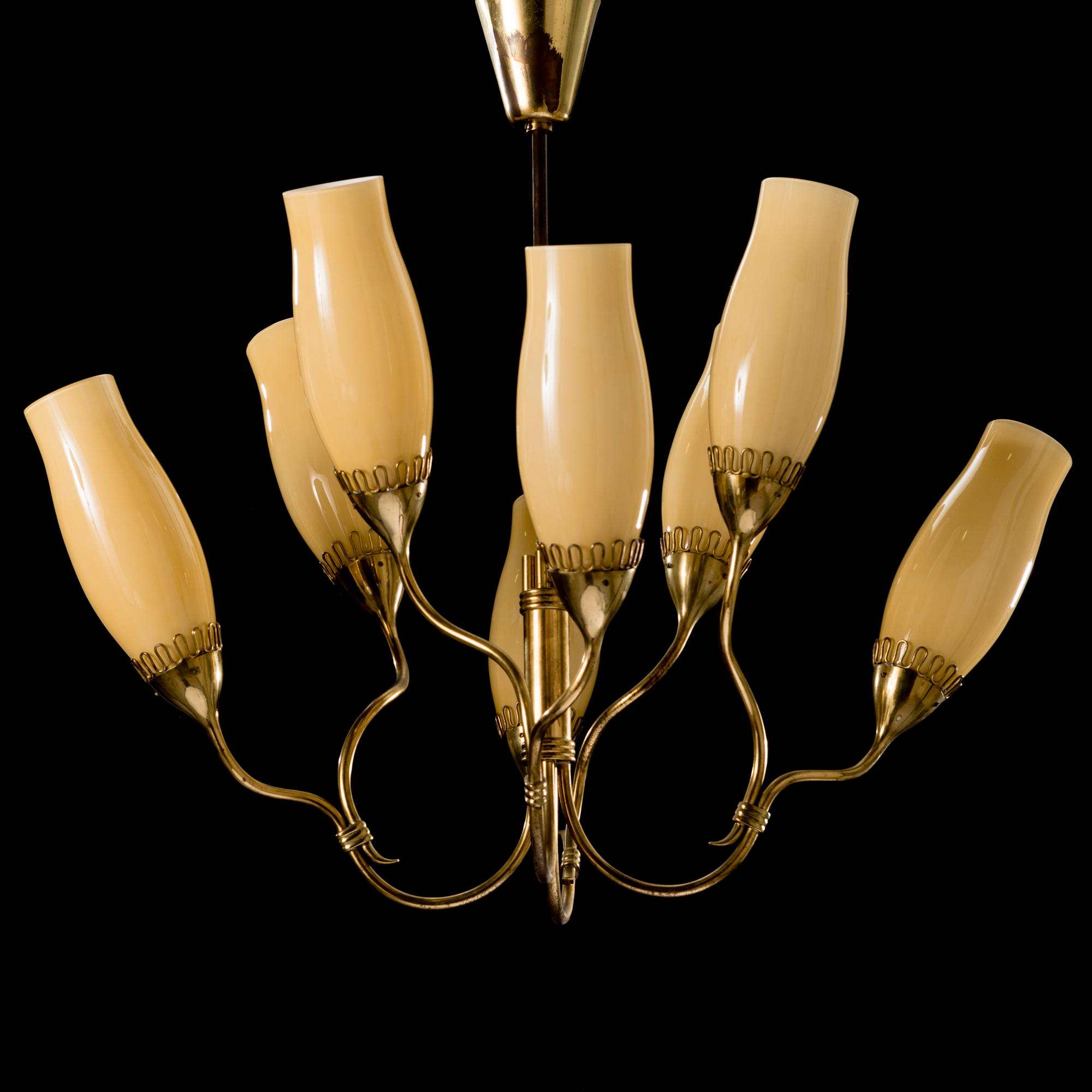 GUNNEL NYMAN, A mid 20th century '51110' chandelier Sievä for Idman Finland.