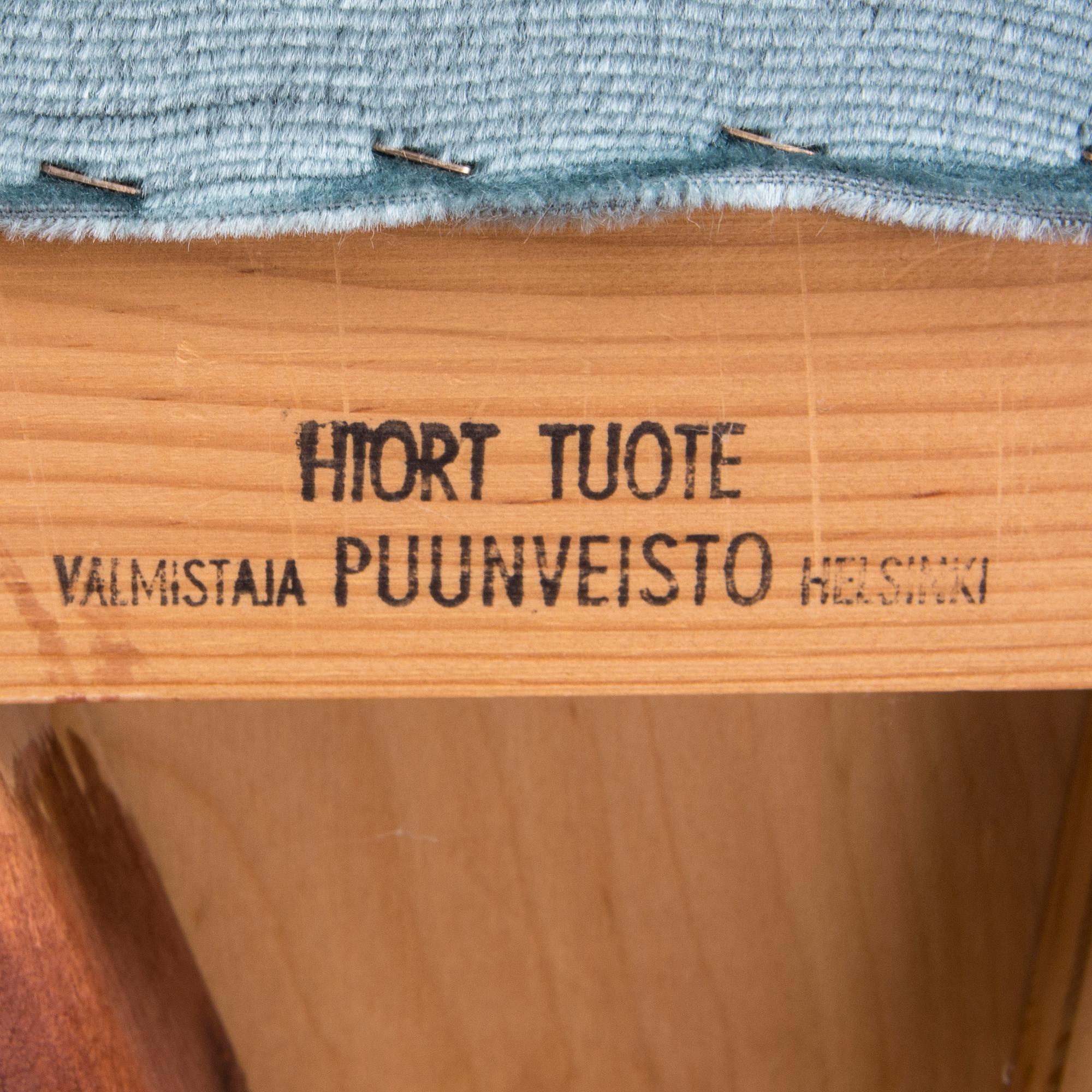 FÅTÖLJER, ett par, Hiort af Ornäs, Puunveisto, Helsingfors 1950-tal.