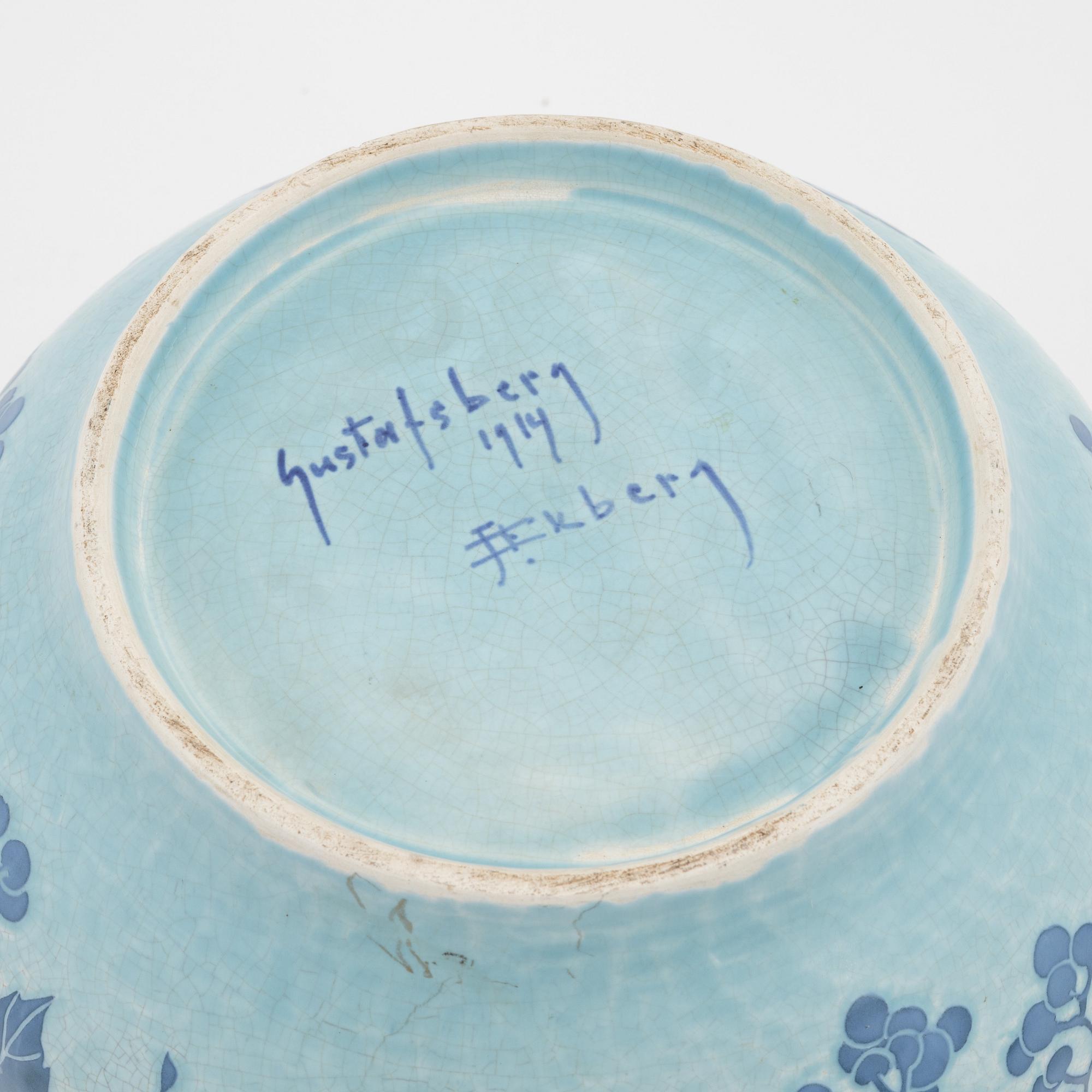 Josef Ekberg, a 'Sgrafitto' stoneware pot, Gustafsberg, Sweden, 1914.