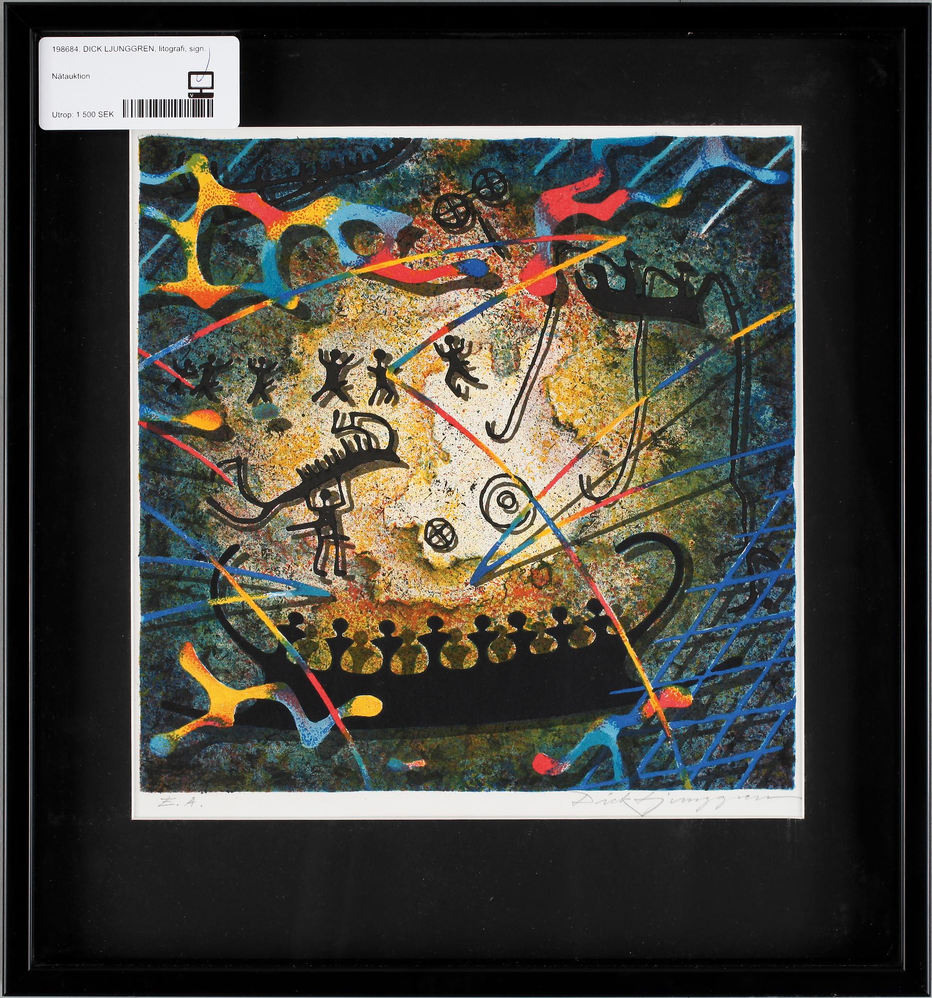 DICK LJUNGGREN, litografi, sign.