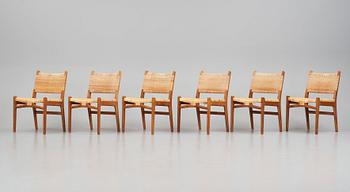Hans J. Wegner, a set of six 'CH31' chairs, Carl Hansen & Son, Denmark 1950s.
