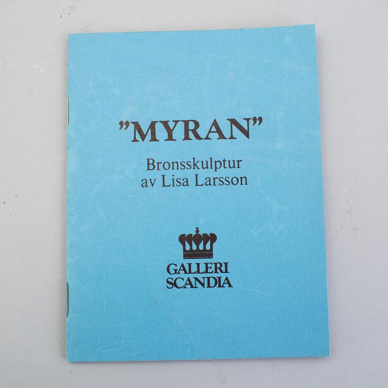 LISA LARSON, skulptur, brons, "Myran", signerad och numrerad 420.