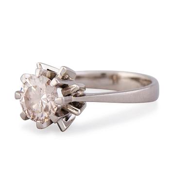 146. A RING, brilliant cut diamond, 18K white gold.