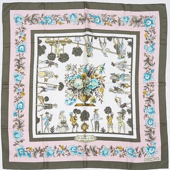 Hermès, scarf, "Les Jardiniers du Roy".