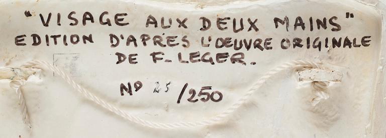 Fernand Léger After, FERNAND LÉGER, Painted and glazed ceramic, signed F.L, numbered 25/250.