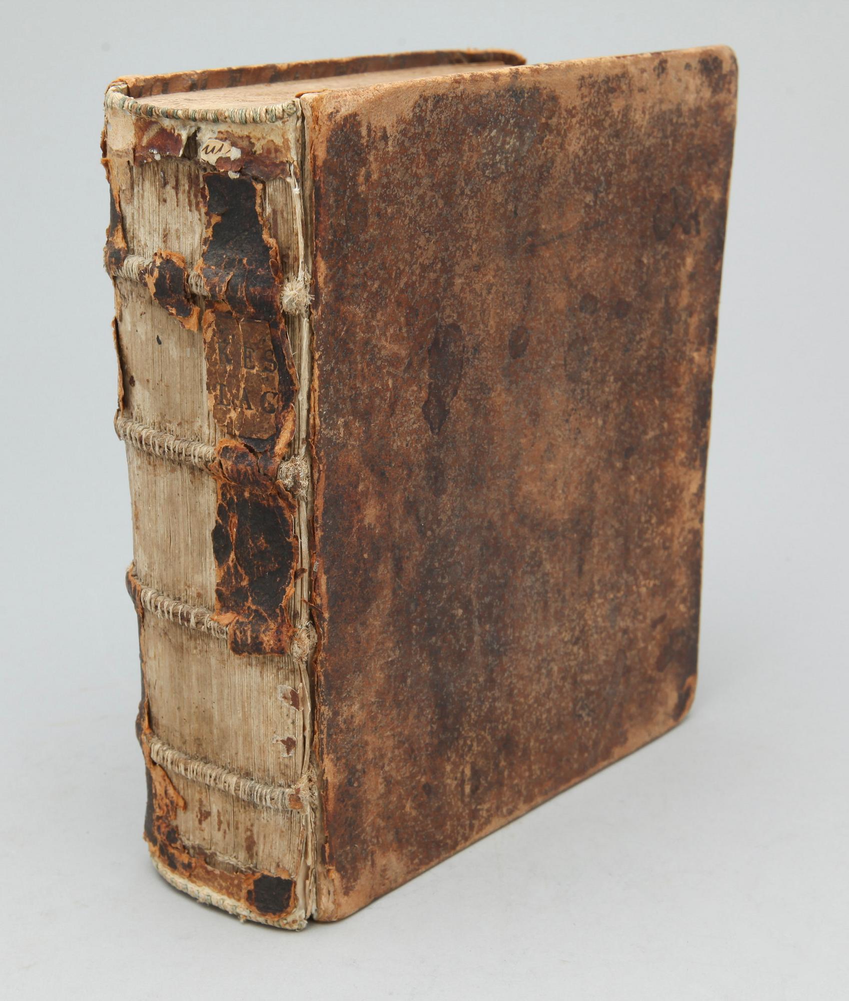 LAGBOK, "Sweriges Rijkes Lands Lag", Stockholm 1726.
