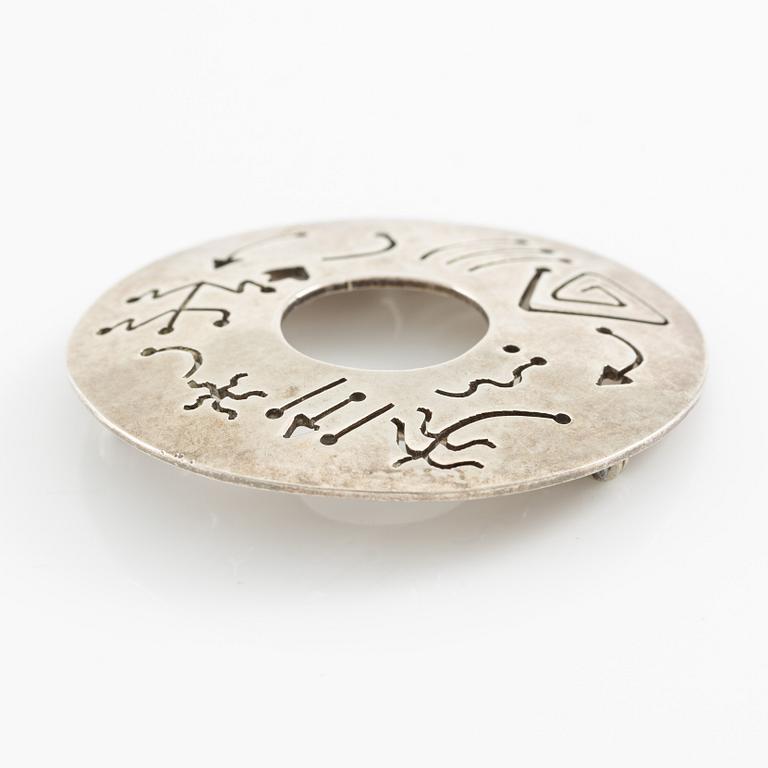 Brooch sterling silver, Mexico.