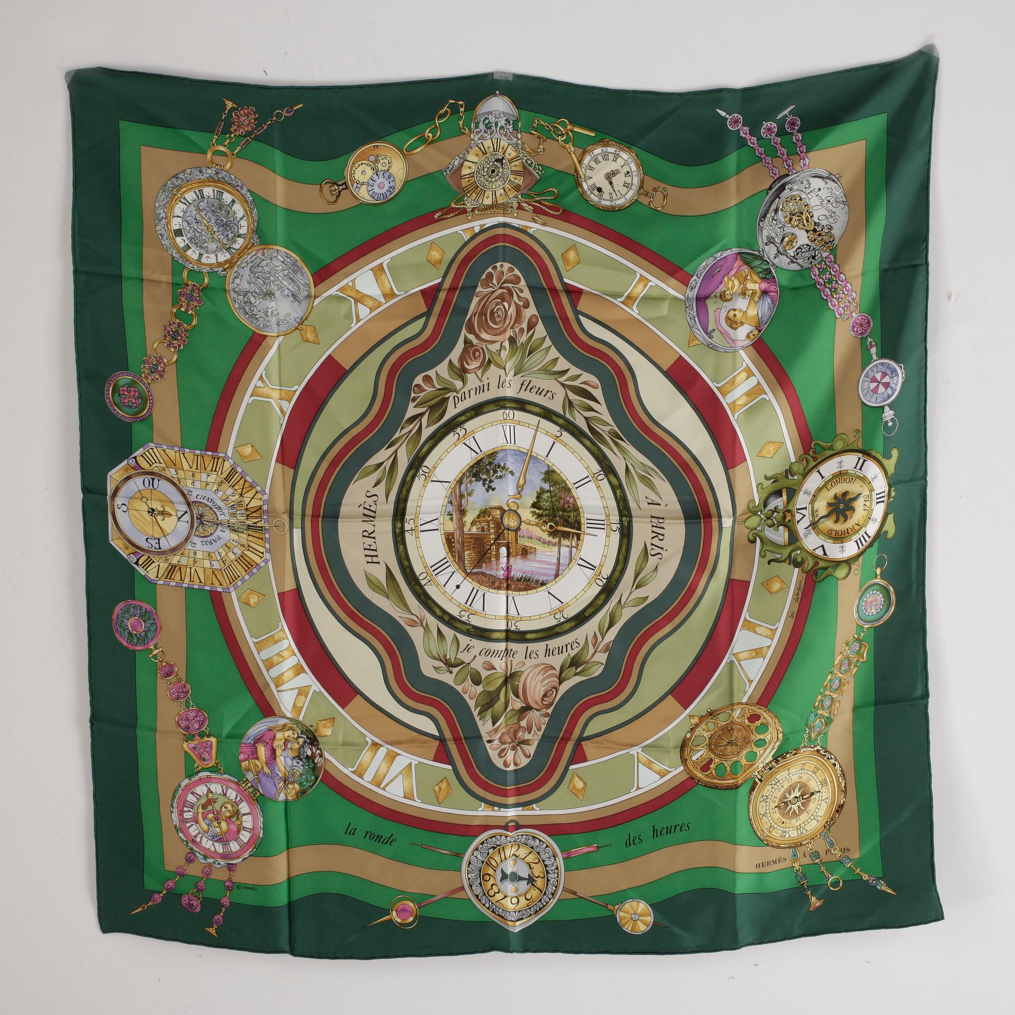 SCARF, siden, "La ronde des heures", Loic Dubigeon, Hermès, Paris, komponerad år 2000.