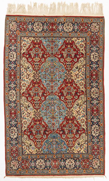 Rug, Ghom, approx. 211 x 132 cm.