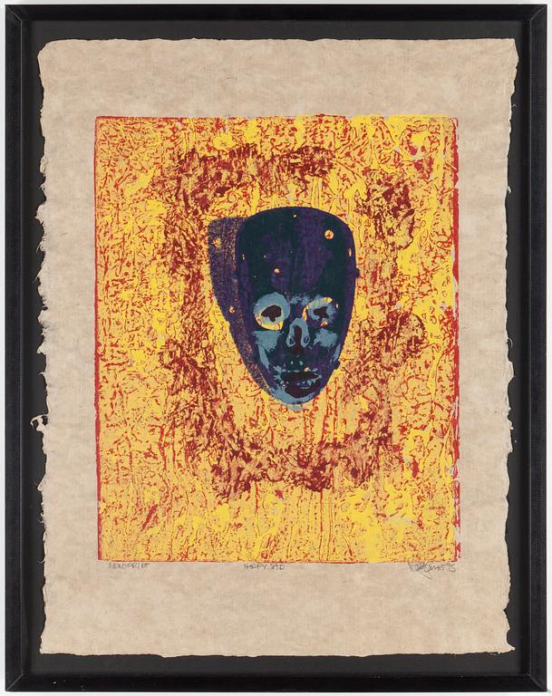 ROLF HANSON, "Happy Sad", monoprint, signerad och daterad 1995.