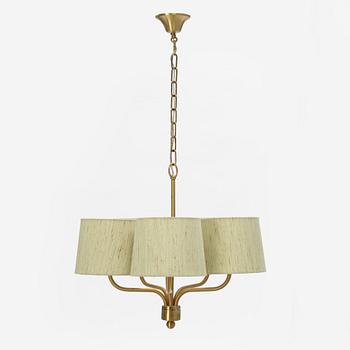 A brass ceiling lamp, Luxus, Sweden, 1960's.
