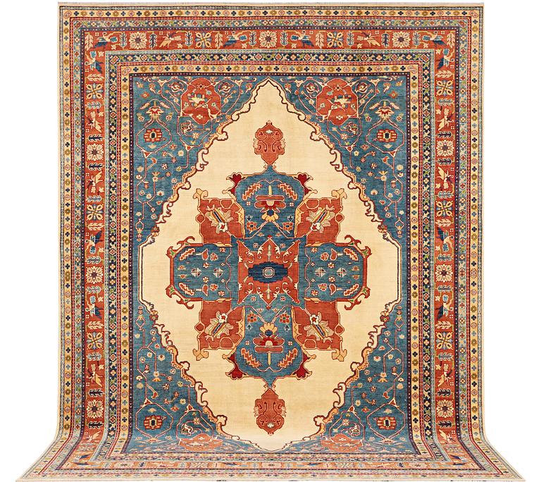 A Kazak carpet, c. 402 x 297 cm.