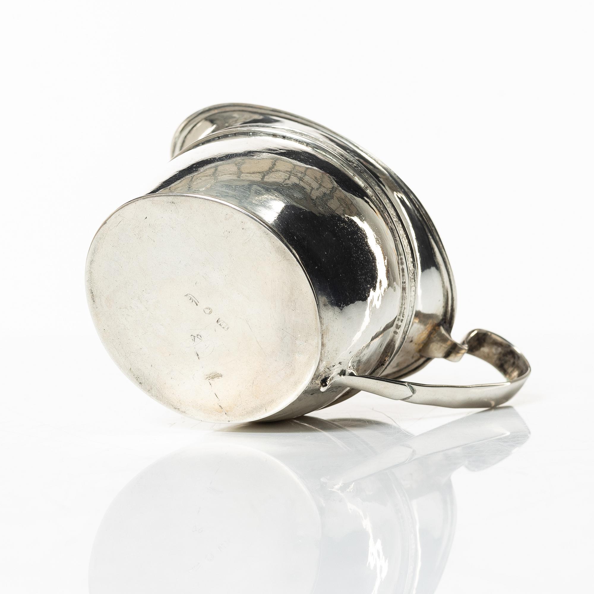 A silver empire creamer, mark of Johan Winqvist, Helsinki, circa 1820.