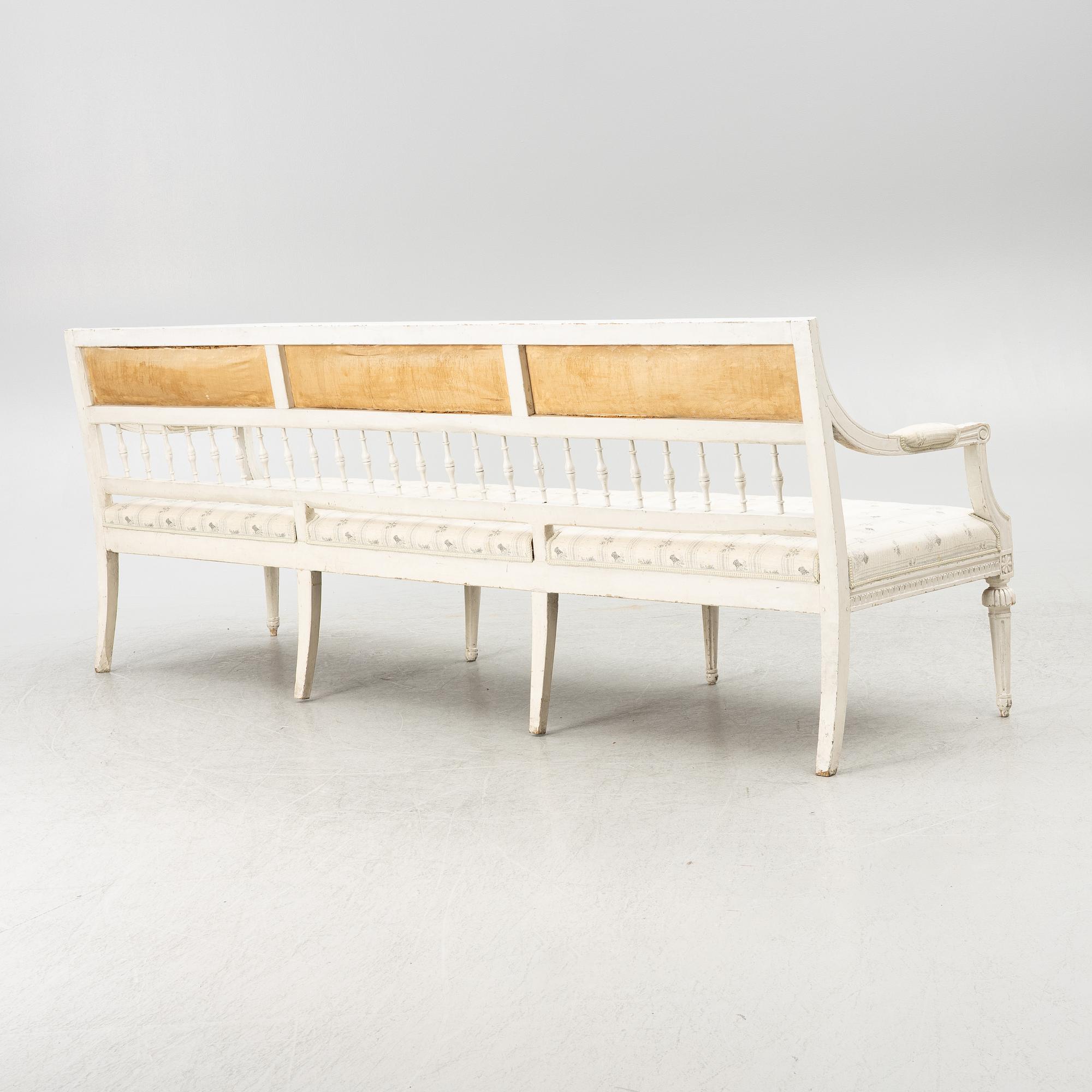 Soffa, Gustaviansk, 1700-talets slut.