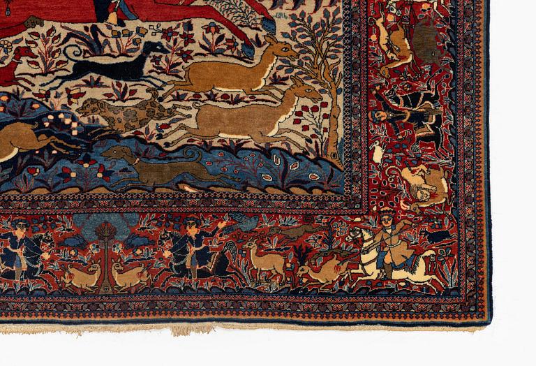 A Kashan 'Mohtasham' rug, c. 211 x 139 cm.