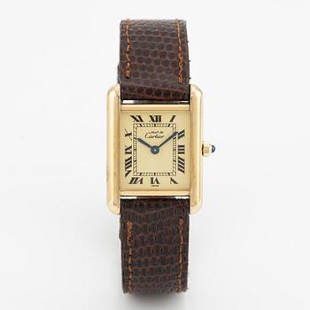 must de Cartier, Tank, wristwatch, 20.5 x 20 (28) mm.