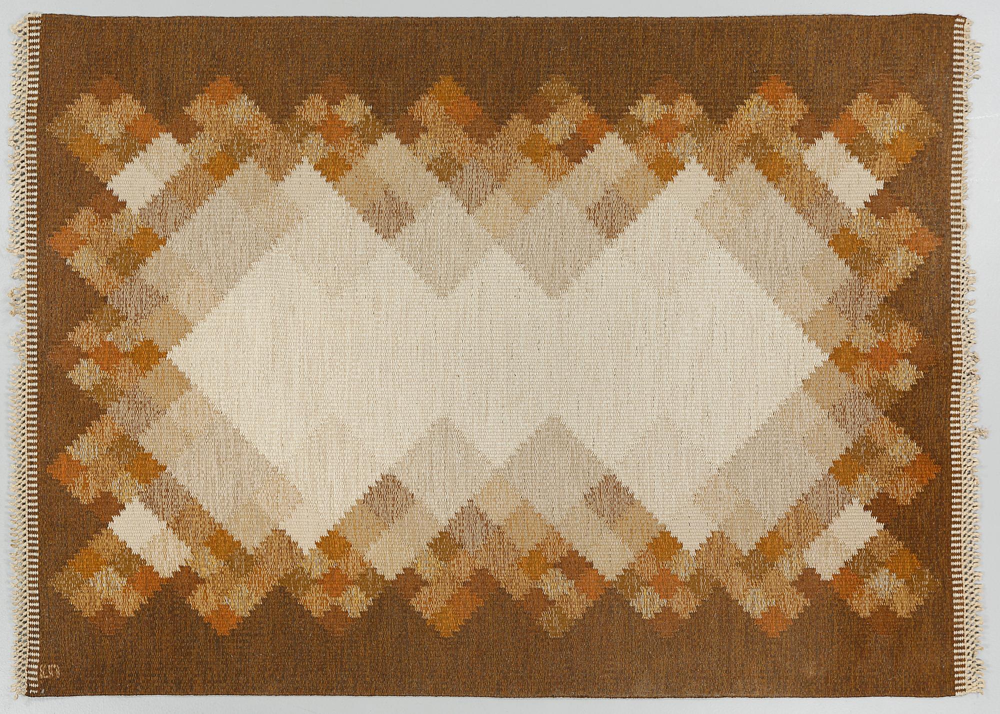 MATTA, rölakan, "Korall", Britta Swefors, 1900-talets andra hälft, 200 x 140 cm.