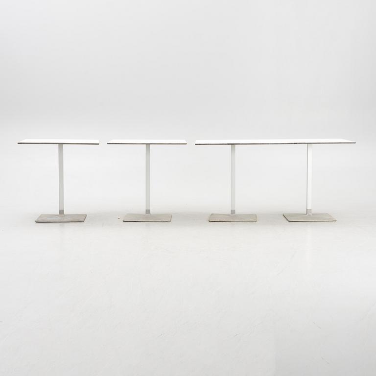 Café tables, 3 pcs, Blå Station Åhus, designed by Mattsson Borselius, 2011.