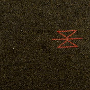 Aappo Härkönen, hårgarnsmatta, Vaasan Mattokutomo, Finland, 1950/60-tal, Ca 300 x 180 cm.