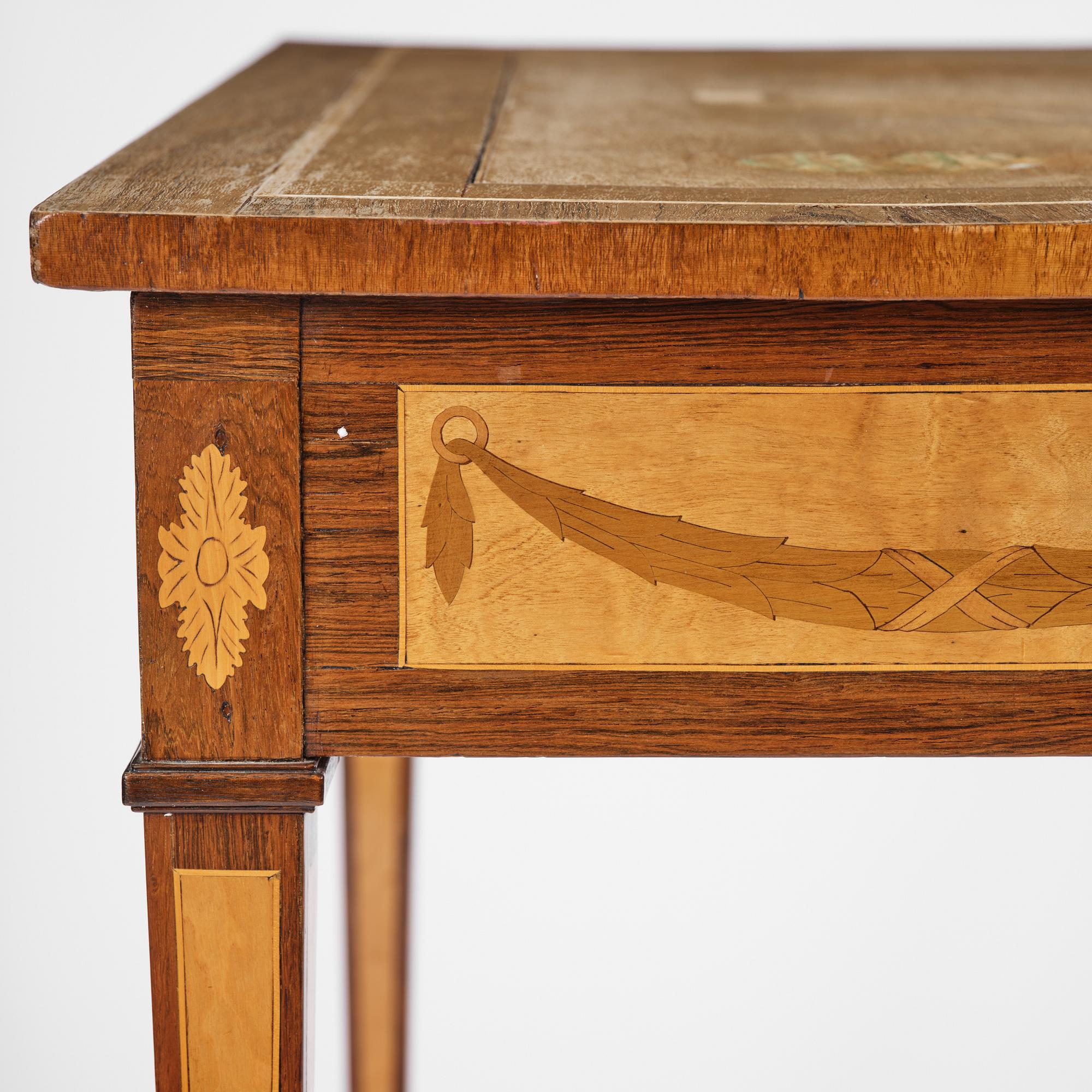 A  Gustavian style Ladies desk, late 19th century.