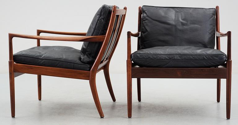 A pair of Ib Kofod Larsen armchairs 'Samsö' by Olof Persson, Jönköping.