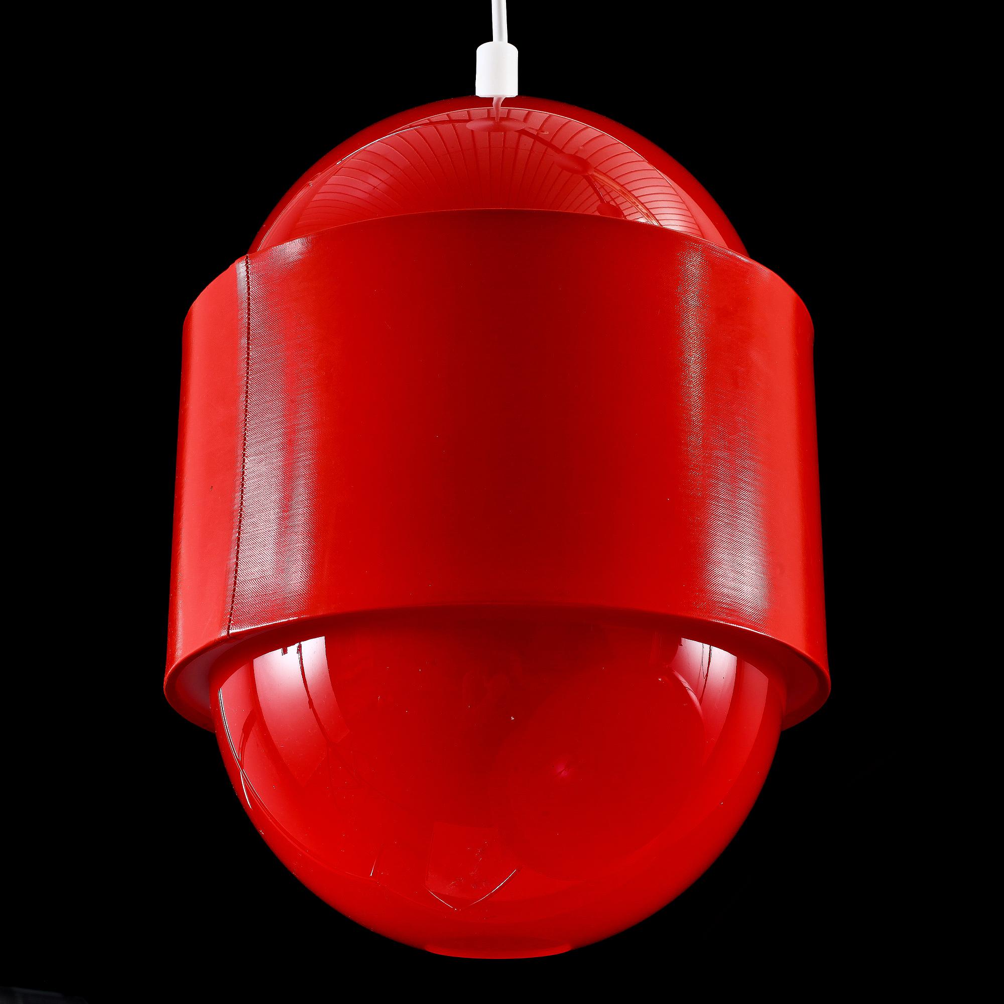 TAKLAMPOR, ett par, "Globo ring", Uno & Östen Kristiansson, Luxus, 1970-tal. Höjd ca 42 cm.