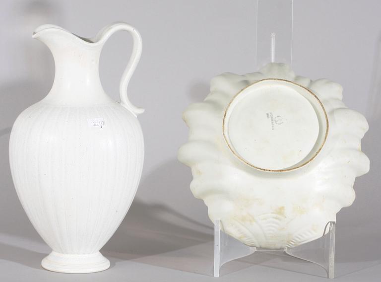 KANNA, samt SKÅL, stengods, Rörstrand och Gustavsberg.