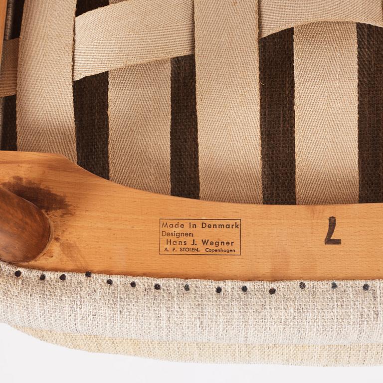 Hans J. Wegner, fåtölj, "Bamse", AP-stolen, Danmark 1950-60-tal.