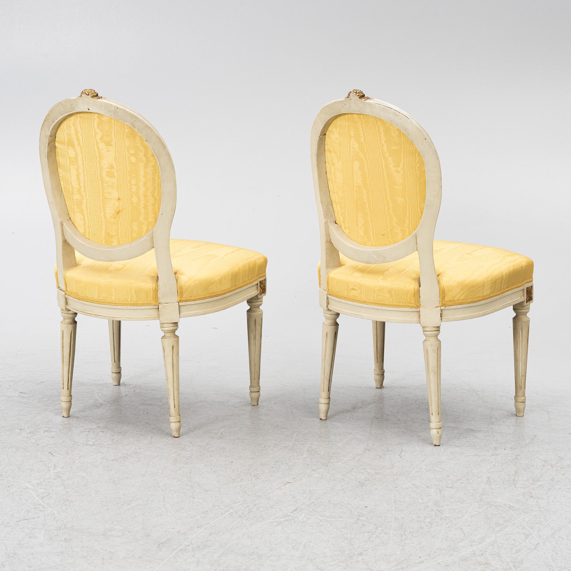 Chairs, 4 pcs, Gustavian style, around 1900.