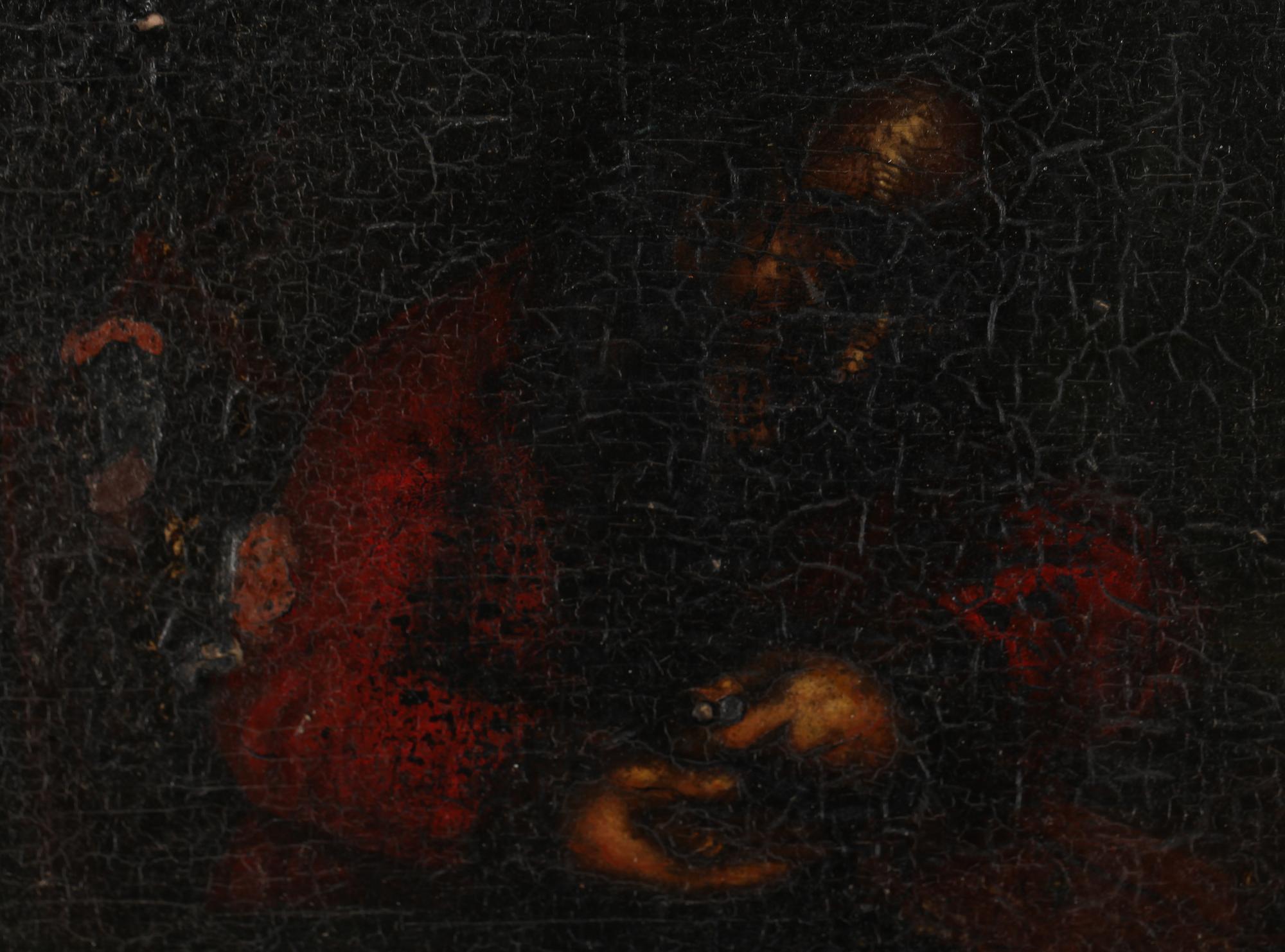 OKÄND KONSTNÄR, olja på pannå, 1700-tal.