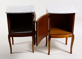 NATTYGSBORD, ett par, 1930/40-tal.