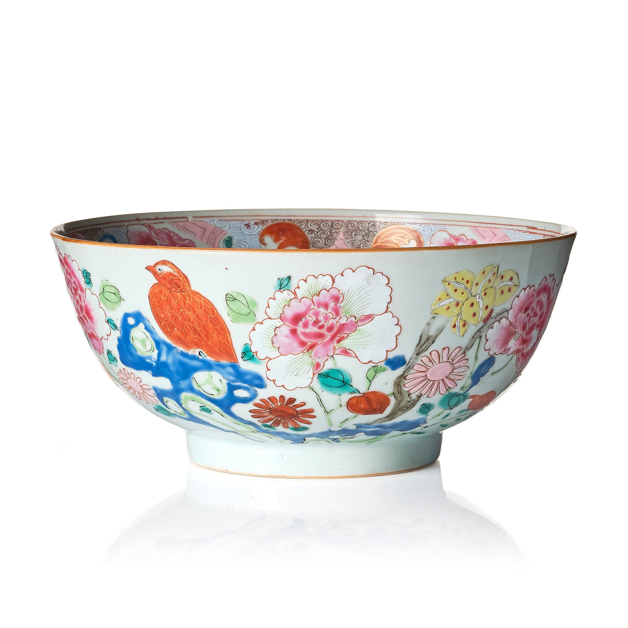 Skål, kompaniporslin. Qingdynastin, Qianlong (1736-95).