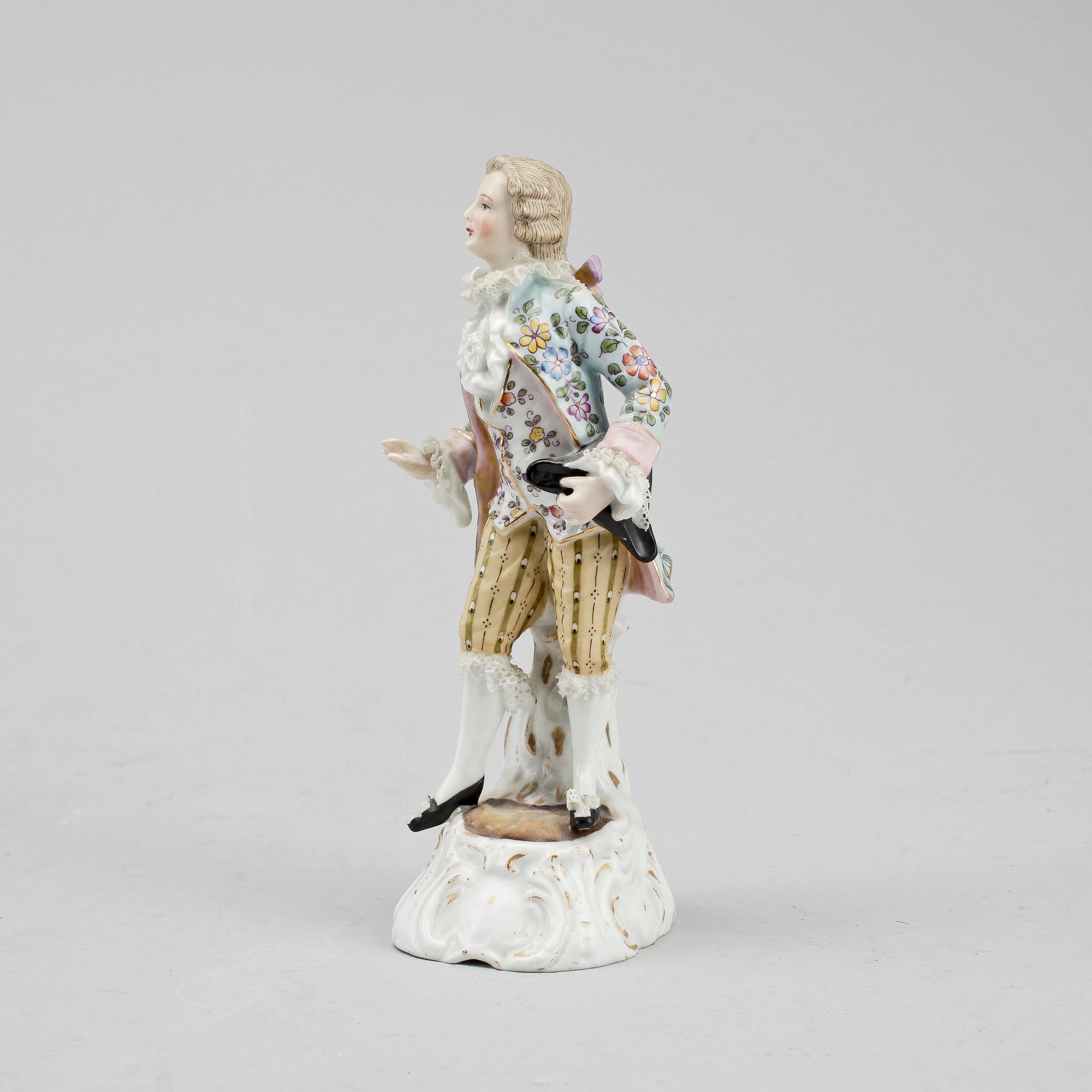 FIGURIN, porslin, Meissen liknande märke, 1800/1900-tal.