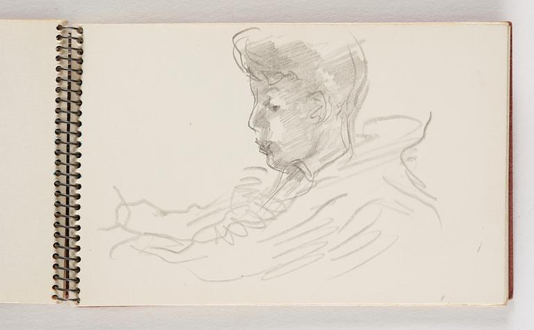 Lotte Laserstein, 10 små skissblock med teckningar.