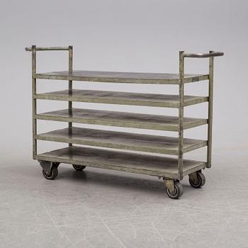 An industrial steel trolley from AB Wilh. Sonesson & Co, Malmö, mid 20th Century.