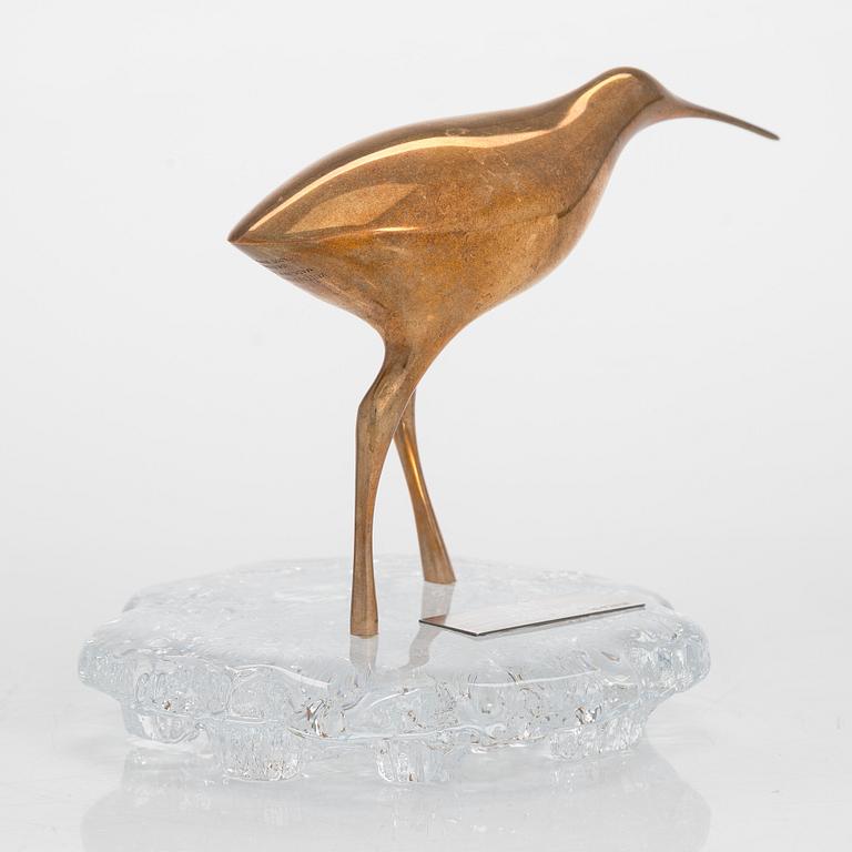 Tapio Wirkkala, a 'Sandpiper' sculpture, stamped Kultakeskus Oy Made in Finland Design: Tapio Wirkkala.